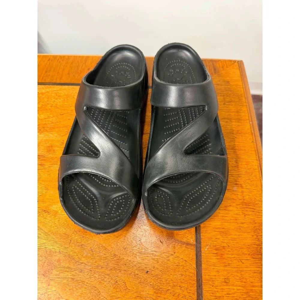 Dawgs Z-Sandal Black Comfort Slip On Slide Sandals Mens 10 Womens 12 EU 42